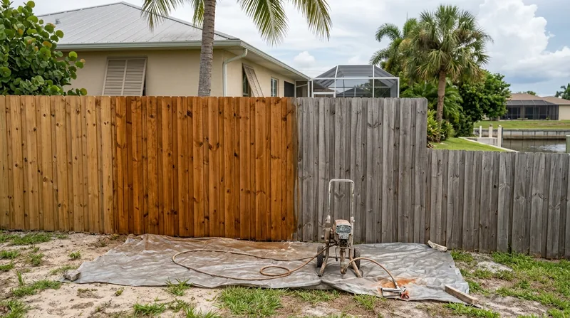 Fence Staining & Restoration Cape Coral