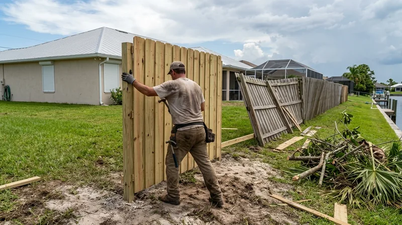 Storm Damage Fence Repair Cape Coral